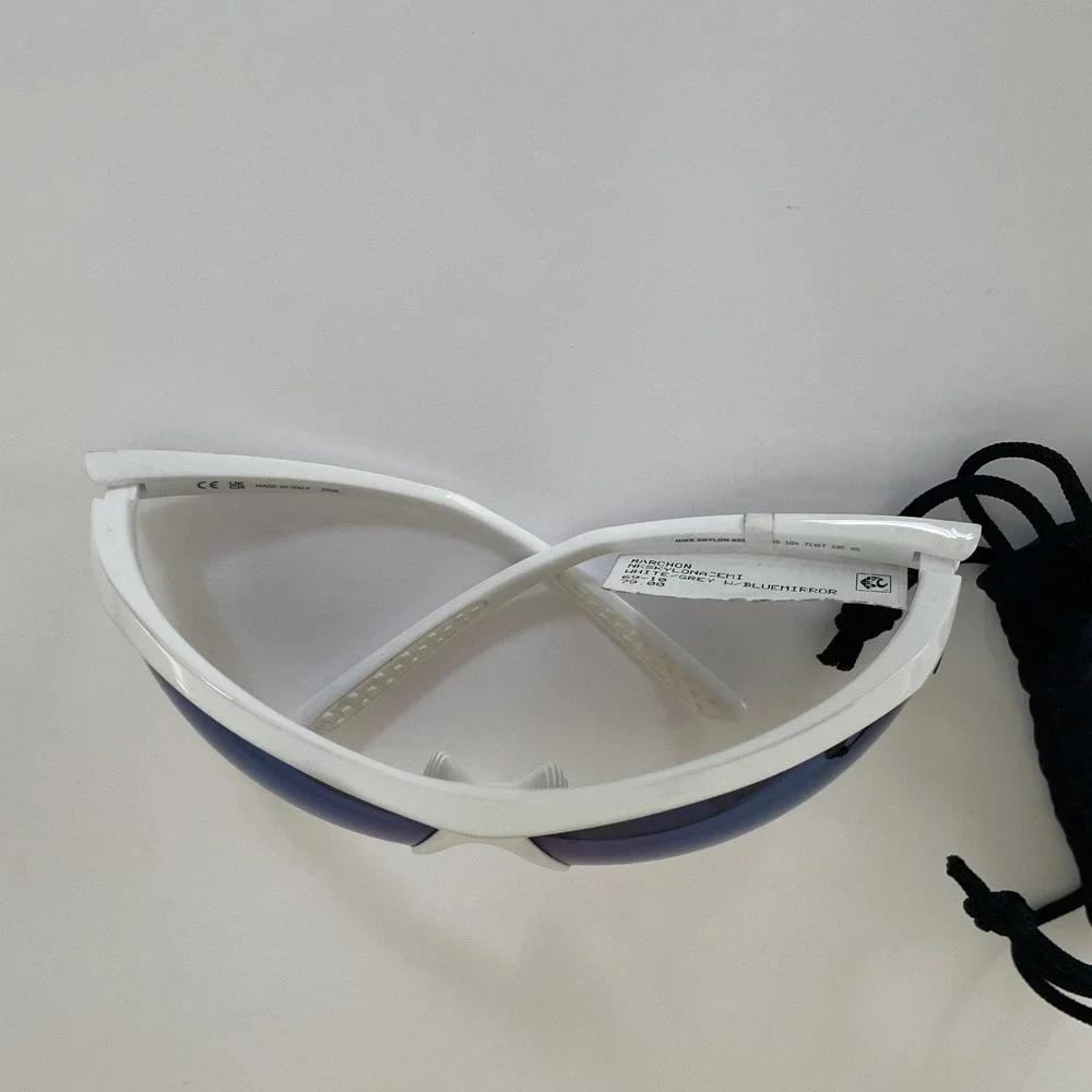 Nike Skylon Ace Sunglasses White Blue‎ Mirror Lens Sport EV1125 104 New Box
